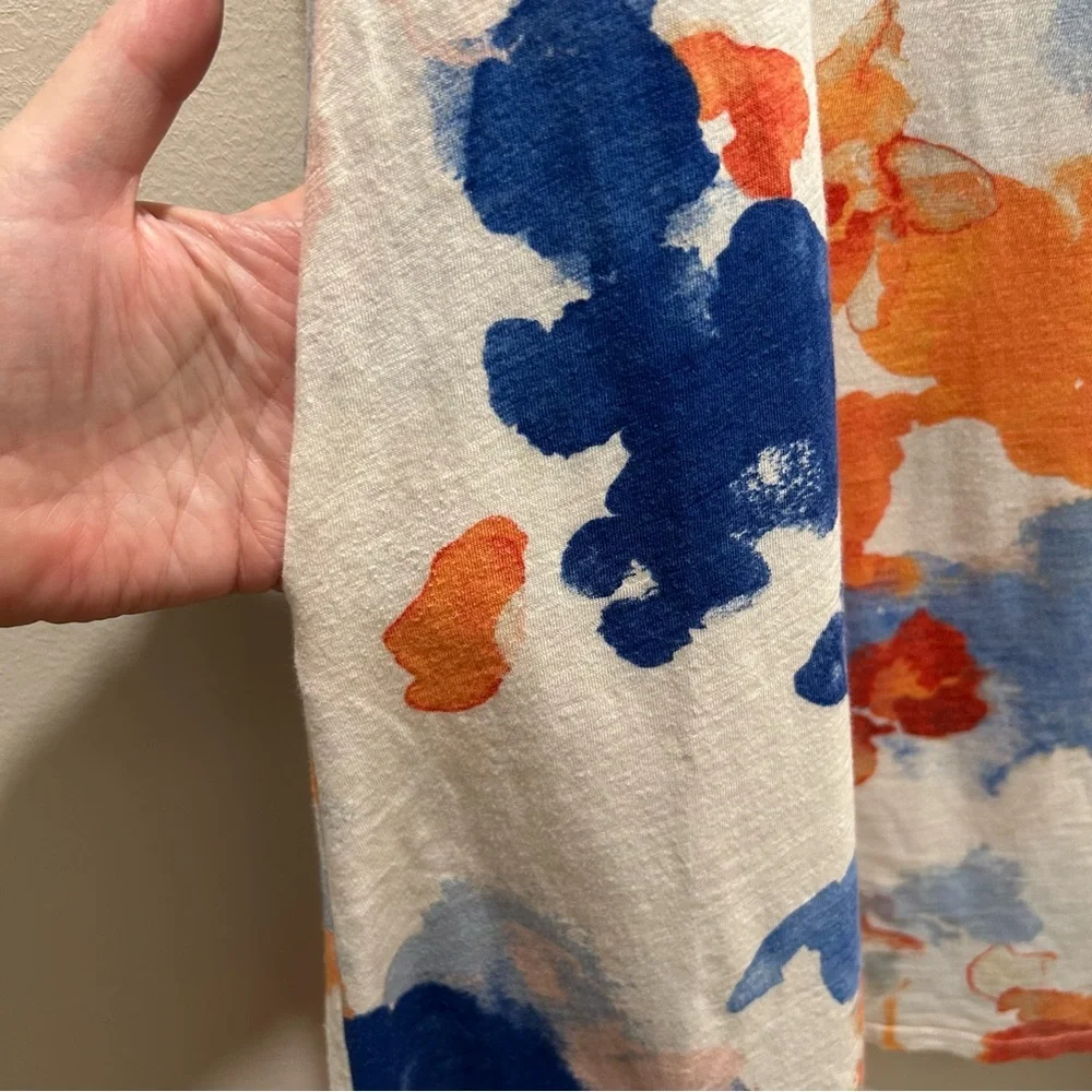 Gap Sleeveless Floral Jersey Dress with Asymmetrical Hem - Size Large - Picture 3 of 5